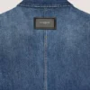 Couture-overhemd met naden in donkerblauw denim Couture-overhemd met naden in donkerblauw denim