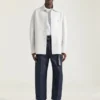 Couture-overhemd met naden in leer Couture-overhemd met naden in leer