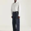 Couture-overhemd met naden in leer Couture-overhemd met naden in leer