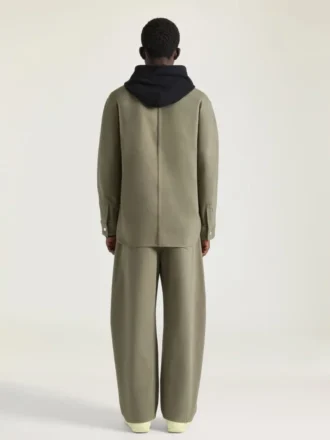 Couture-overhemd met naden in overgeverfd denim