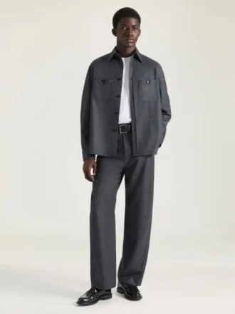 Couture-overhemd met naden van flanel Couture-overhemd met naden van flanel