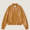Couture Raglan-blouson met naden in leer Couture Raglan-blouson met naden in leer