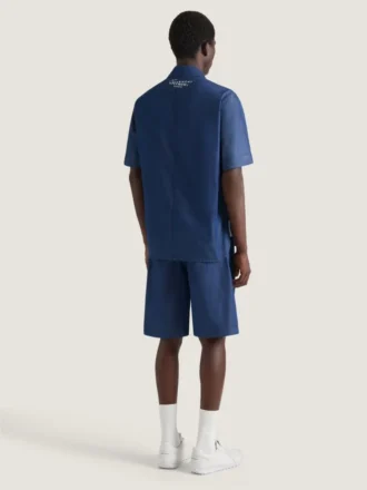 Couture Seam-shirt van indigoblauw denim met Givenchy-stempel