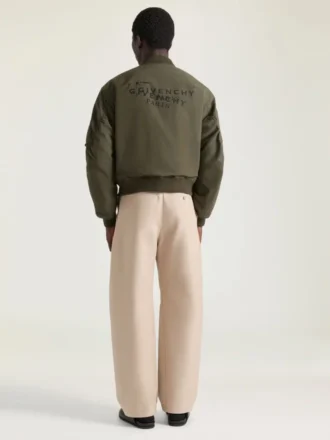 Couture Seam-bomberjack van katoen met Givenchy-stempelprint