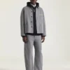 Couture Seam-cargobroek van visgraatdenim Couture Seam-cargobroek van visgraatdenim