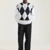 Couture Seam gebreide argyle-trui