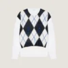 Couture Seam gebreide argyle-trui
