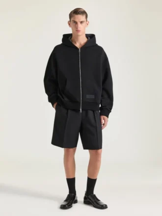 Couture Seam hoodie met ritssluiting in scuba