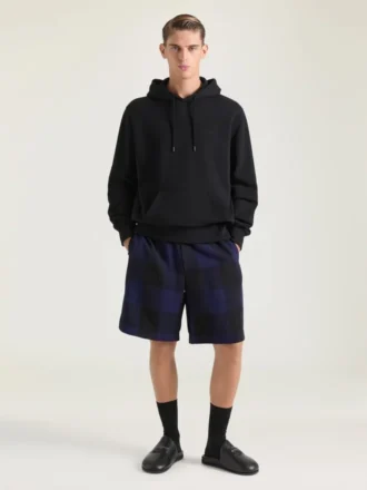 Couture Seam-hoodie van fleece met clapperboard-print