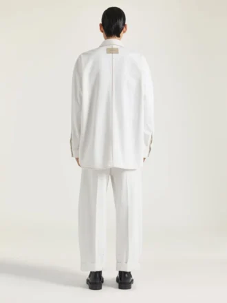 Couture Seam Overshirt in wit denim