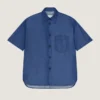 Couture Seam-shirt van indigoblauw denim met Givenchy-stempel
