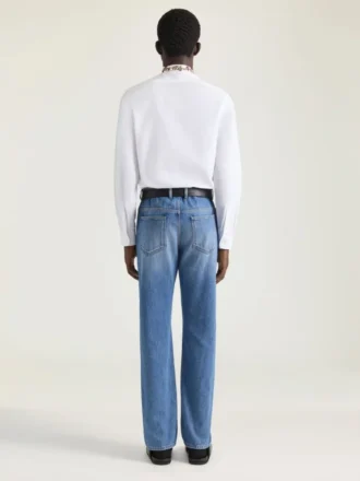Slim Fit overhemd van popeline met geborduurde parels