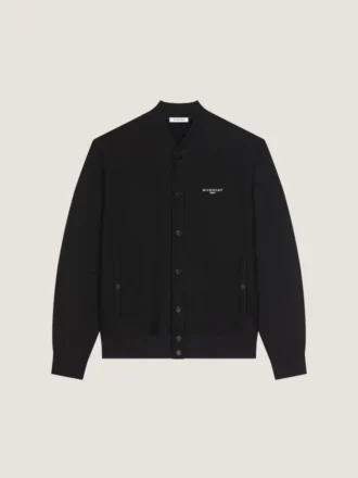 Couture Seam-vest van fleece met borduursel ‘Givenchy Paris’