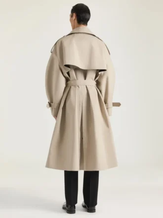 Couture-trenchcoat met naden van katoen