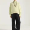 Couture-trui met col en naad in alpaca- en jakwol Couture-trui met col en naad in alpaca- en jakwol