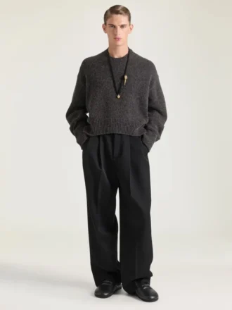 Couture-trui met naden van alpaca- en jakwol