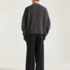 Couture-trui met naden van alpaca- en jakwol Couture-trui met naden van alpaca- en jakwol