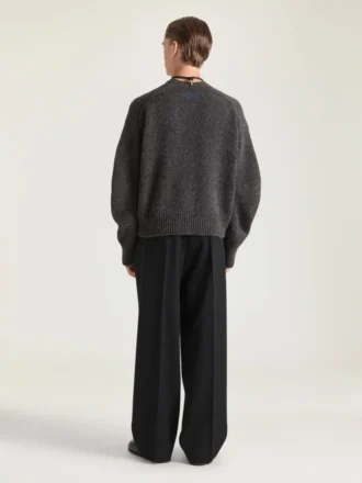 Couture-trui met naden van alpaca- en jakwol