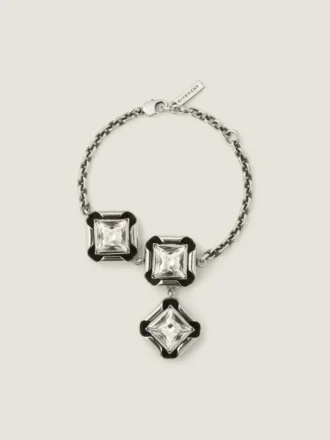 Deconstructed Crystals-armband van metaal en kristallen