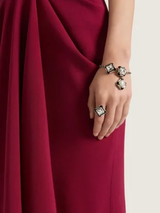 Deconstructed Crystals-armband van metaal en kristallen