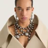 Deconstructed Crystals ketting met meerdere rijen kristallen