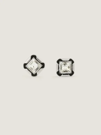 Deconstructed Crystals-oorbellen van metaal en kristallen