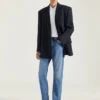 Couture Seam Straight Fit Shadow Washed Jeans