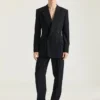 Dubbelrijig jasje van wollen twill Dubbelrijig jasje van wollen twill