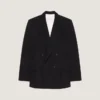 Dubbelrijig jasje van wollen twill Dubbelrijig jasje van wollen twill