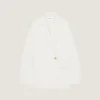 Dubbelrijige cocoonjas van wol en mohair Dubbelrijige cocoonjas van wol en mohair