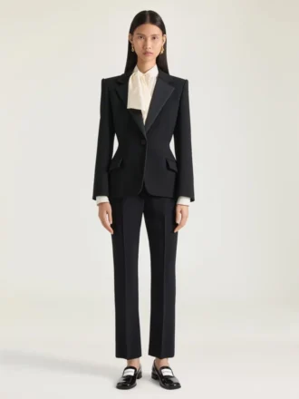 Slim Fit pantalon van wol