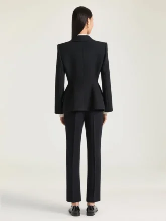 Slim Fit pantalon van wol