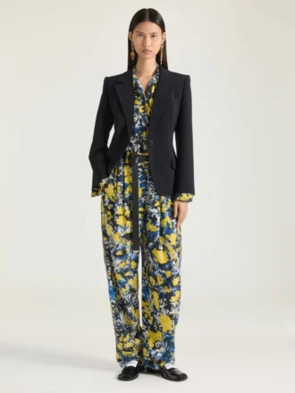 Pyjamabroek van viscose met bloemenprint