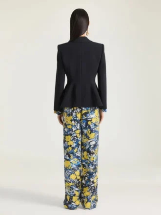 Pyjamabroek van viscose met bloemenprint