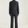 Rechte, getailleerde broek van flanel Rechte, getailleerde broek van flanel