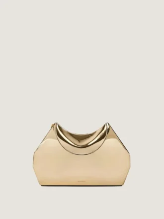 Facet-clutch van leer met spiegeleffect