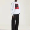 Fleece-sweatshirt met surrealistische print Fleece-sweatshirt met surrealistische print