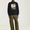Fleece-sweatshirt met surrealistische print Fleece-sweatshirt met surrealistische print