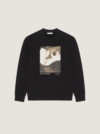 Fleece-sweatshirt met surrealistische print