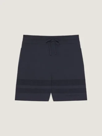 Gebreide korte broek met mesh-details Gebreide korte broek met mesh-details