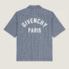 Geruit overhemd van katoen met Givenchy Paris-borduursel