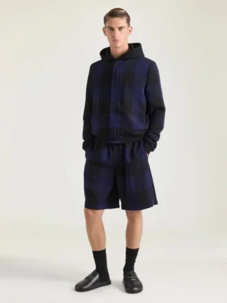 Lichtgewicht blouson van geruite jacquard