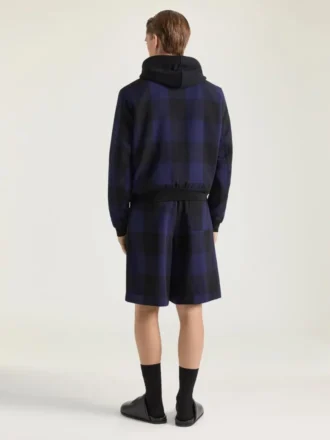 Lichtgewicht blouson van geruite jacquard
