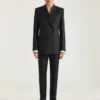 Gestreepte skinny broek van wol Gestreepte skinny broek van wol