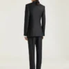 Gestreepte skinny broek van wol Gestreepte skinny broek van wol