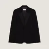 Getailleerd smokingjasje van wol en mohair Getailleerd smokingjasje van wol en mohair