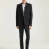 Getailleerde broek met nauwsluitende pijpen van wol Getailleerde broek met nauwsluitende pijpen van wol