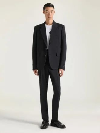 Getailleerde broek met nauwsluitende pijpen van wol Getailleerde broek met nauwsluitende pijpen van wol