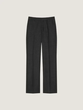 Getailleerde broek met rechte pijpen van wol