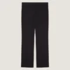 Getailleerde broek met rechte pijpen van wol en mohair